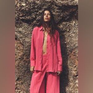 Zara WRINKLED LOOK SHIRT